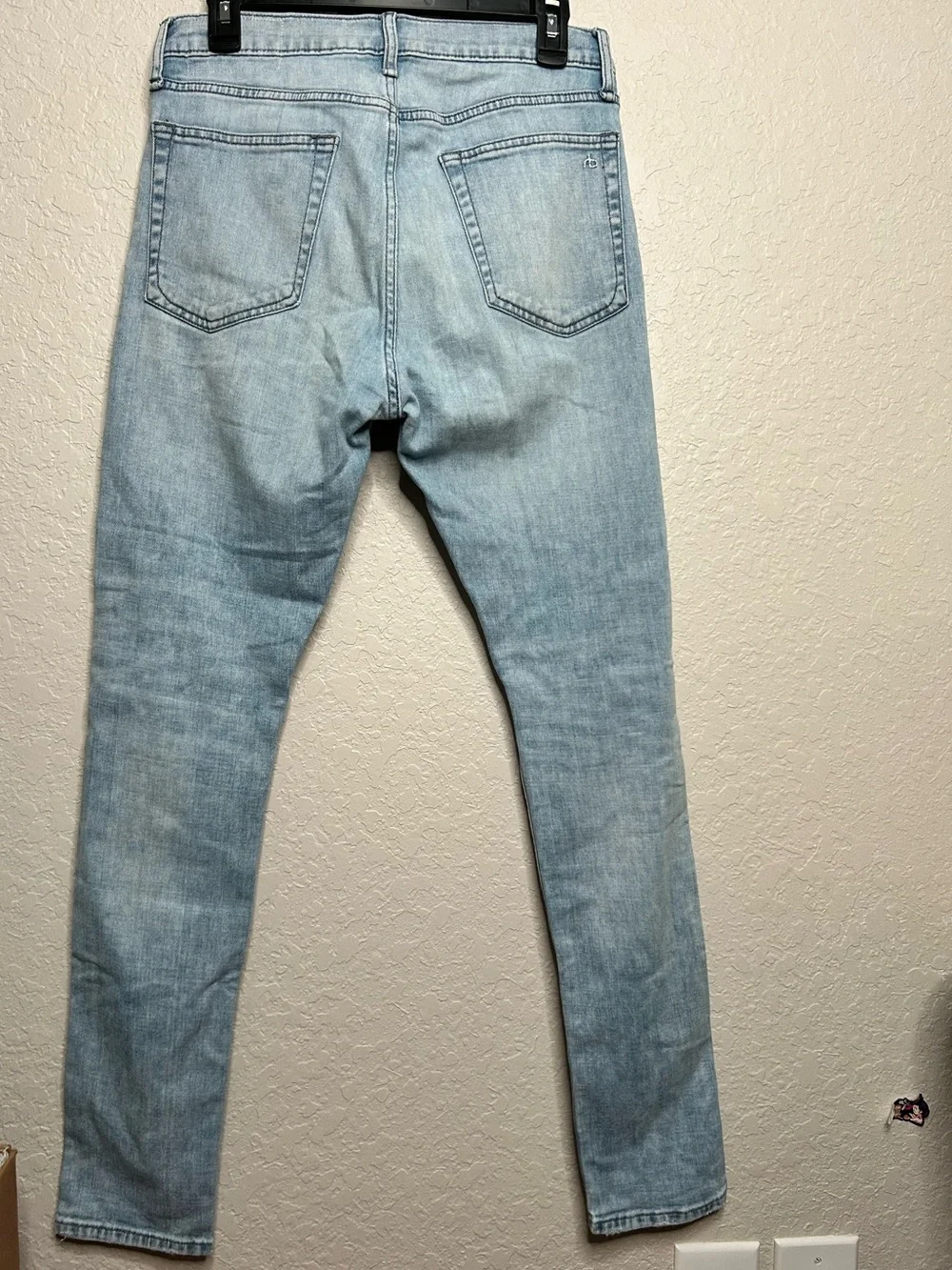 rag & bone Fit 1 Skinny Distressed Light Wash Jeans Men’s 30x32